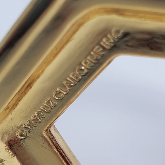 VINTAGE LIZ CLAIBORNE ACCESSORIES PINK LEATHER BELT BRASS LEATHER BUCKLE WOMEN - Picture 12 of 14